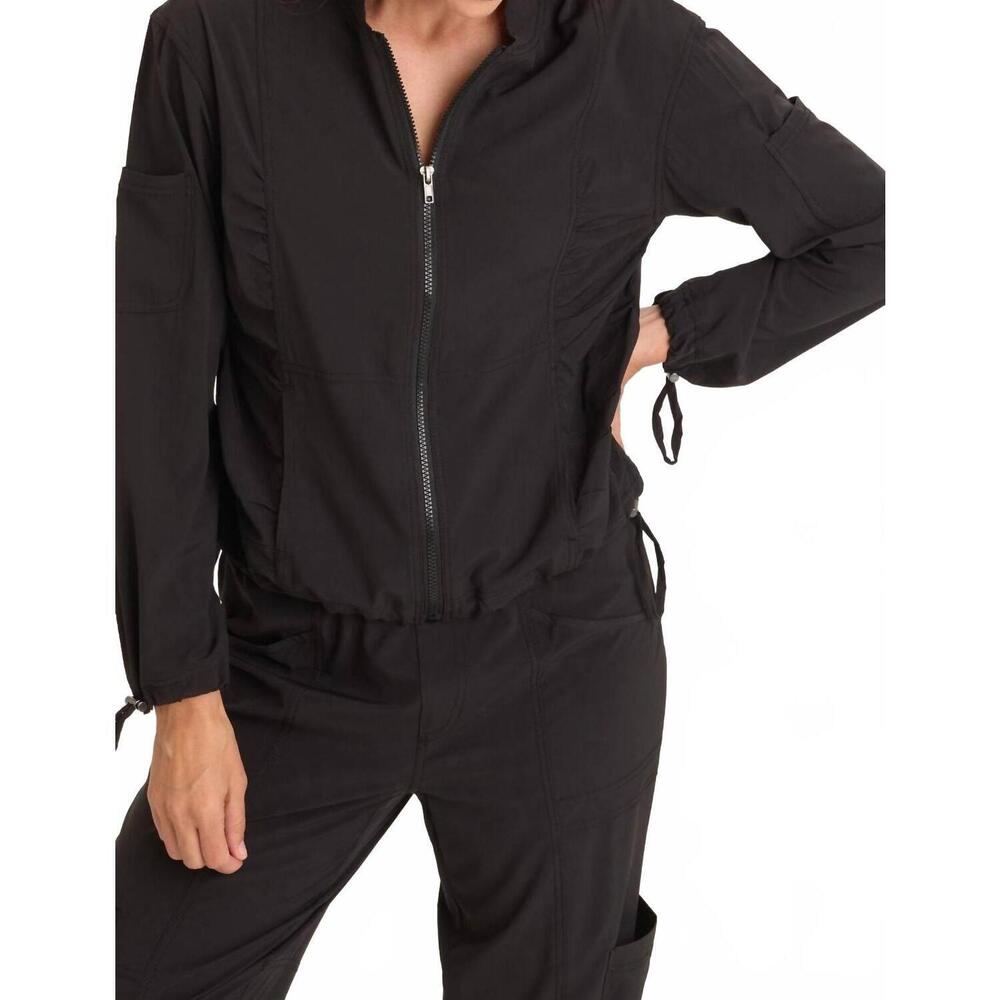 NEW WEARABLES women's bach 4 way stretch bomber jacket in black